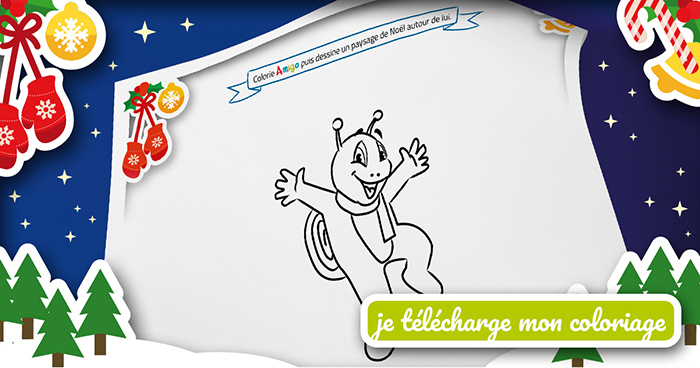 Calendrier de l'Avent Oléla - Coloriage Amigo