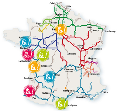 Carte autoroutes France