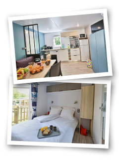 Mobil-home Premium Trio séjour romantique à la Saint-Valentin