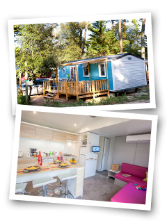 Mobil-home Premium Trio séjour romantique à la Saint-Valentin