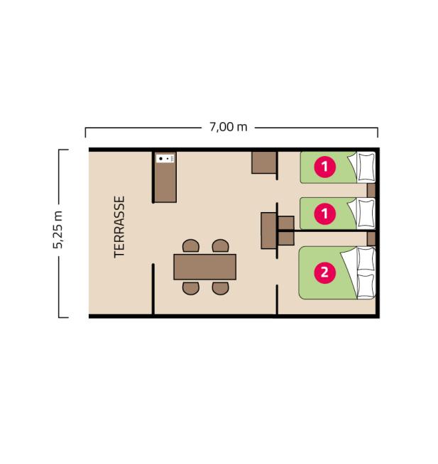 Plan Tente Natura camping La Corniche