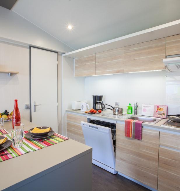 Mobil-home Famille Clim Éco camping Les Peupliers