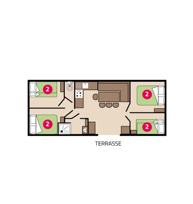 Plan mobil-home Génération camping Park er Lann