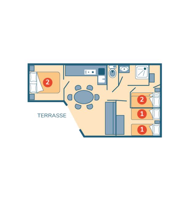 Plan chalet Grand Large camping Signol