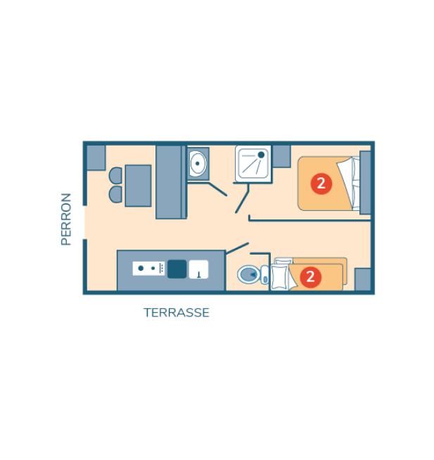 Plan roulotte camping Le Petit Rocher