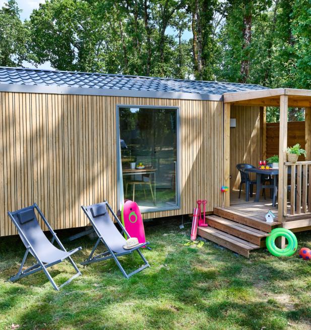 Mobil-home Loggia camping Les Chalands Fleuris