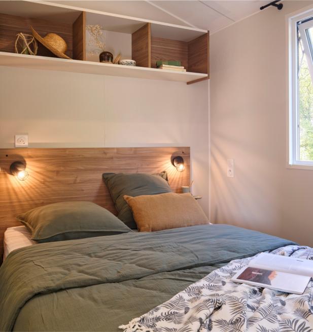 Chambre mobil-home Génération Clim camping Le Petit Rocher