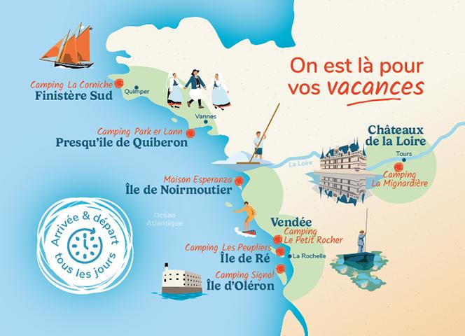 Destinations vacances en campings Oléla