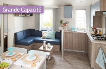Mobil-home Famille camping La Bretèche Grande Capacité