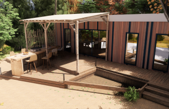 Extérieur mobil-home Otello Clim camping Signol 1