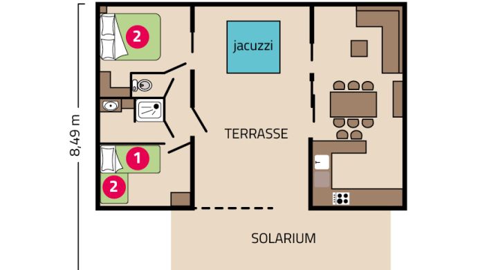 Plan Cottage Prestige Camping Signol