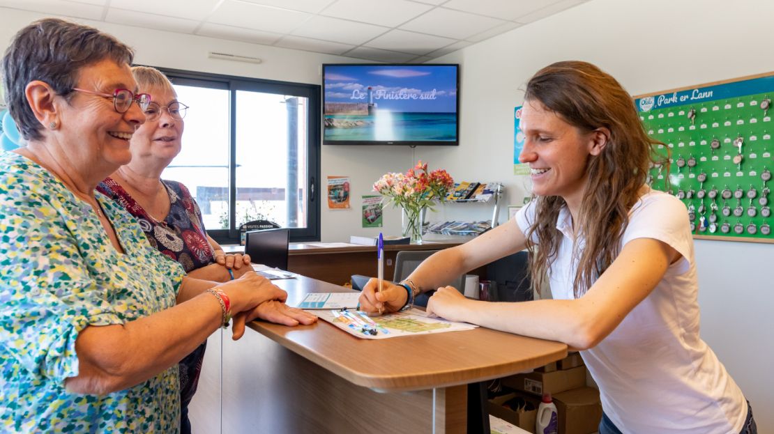 Réception camping Park er Lann Quiberon