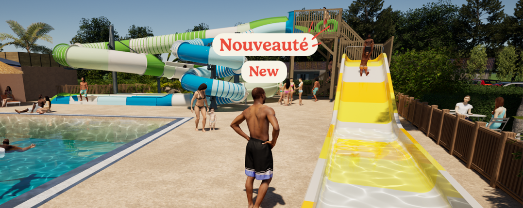 profitez des nouveaux toboggans aquatiques du camping Signol