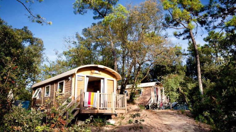 Vacances en camping en roulotte