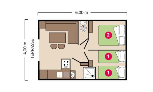 Plan mobil-home Palma camping La Corniche