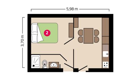 Plan appartement des Eloux Maison Esperanza