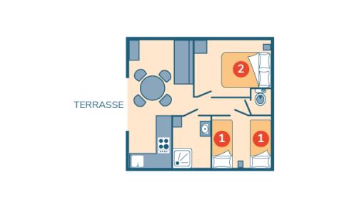 Plan Chalet Horizon camping Les Chalands Fleuris