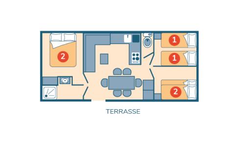 Plan mobil-home Evasion camping Park er Lann
