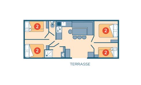 Plan mobil-home Génération camping Park er Lann
