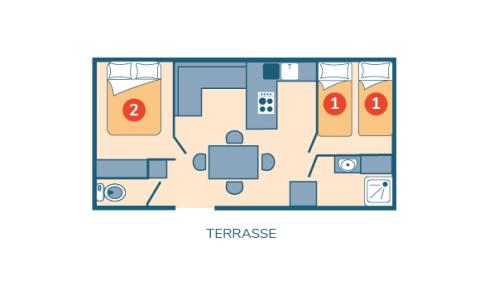 Plan Mobil-home Atlantique camping La Corniche