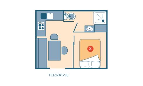 Plan mobil-home Vénus camping La Corniche